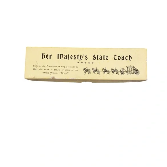 Vintage Her majesty stage coach London England king George 111 collectible